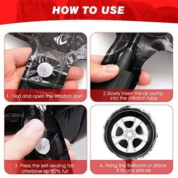 12 Pieces Black and White Checkered Balloons, Race Car Balloons Car Wheel Balloons Tire Balloons Aluminum Foil Checkered Flag Balloons for Racing Theme Birthday Party Decoration Supplies 18 Inch