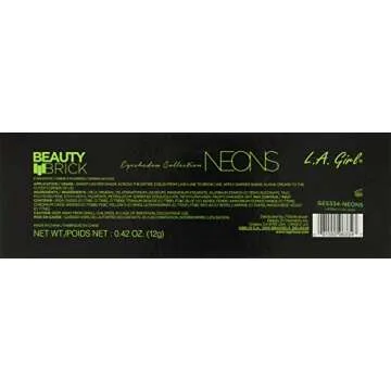 L.A. Girl Beauty Brick Eyeshadow Neon GES334A Palette - Vibrant Colors