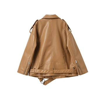 LY VAREY Faux Leather Jacket for Women - Stylish & Versatile