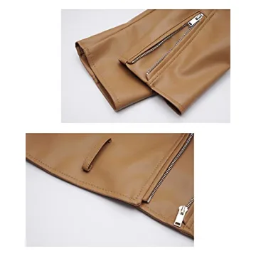 LY VAREY Faux Leather Jacket for Women - Stylish & Versatile