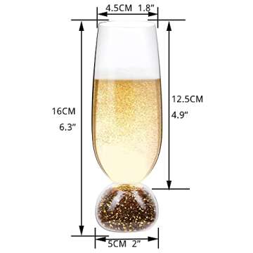 Elegant Crystal Champagne Glasses Set - Perfect Gift Idea