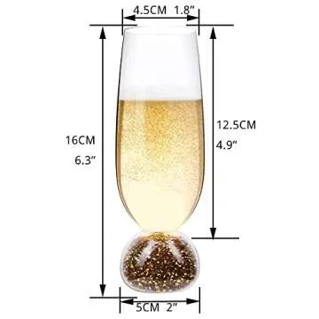 Elegant Crystal Champagne Glasses Set - Perfect Gift Idea