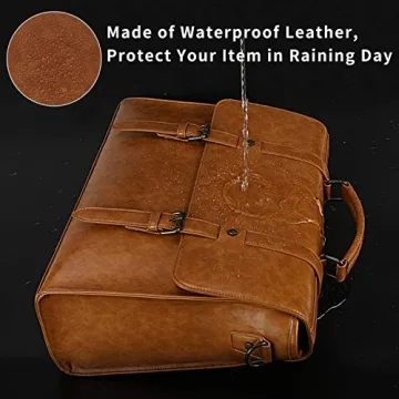 Waterproof Leather Messenger Bag for Men