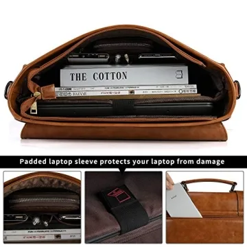 Waterproof Leather Messenger Bag for Men