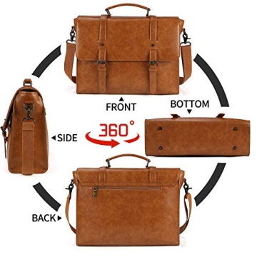 Waterproof Leather Messenger Bag for Men