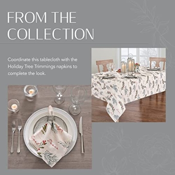 Elrene Holiday Tree Trimmings Tablecloth for Festive Dining