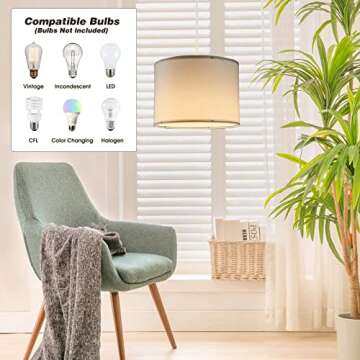 KUAUGST Plug in Pendant Light, 15 FT Hanging Lamp with Plug in Cord, On/Off Switch, Pendant Lighting...