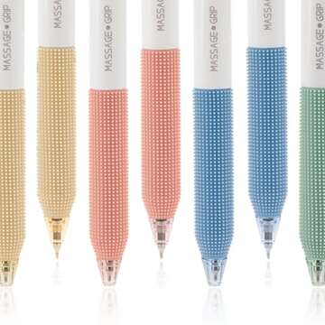 DR DOURONGE 12pcs Retractable Gel Pens, Black Ink Pens Fine Point 0.5mm, Smooth Writing Pens for Journaling and Note Taking, Cute Aesthetic Soft Grip Pens, Office School Supplies, Gifts for Women