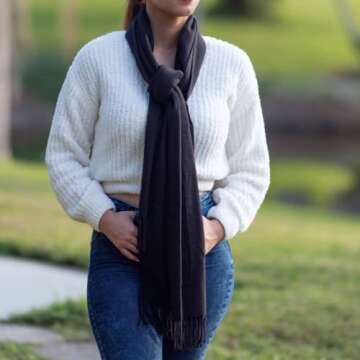 ThermalStep Heated Scarf for Men and Women–Rechargeable with 3Temperature Settings Keep Warm up to 8Hours, Soft, Portable Neck Heating Pad for Neck Pain Relief, Electric Heated scarf, Battery Included