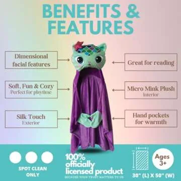 Cozy Mercat Hooded Throw Blanket for Kids - Franco DreamWorks