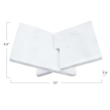 Bloomingville Decorative Marble Book Holder, White