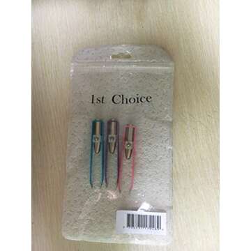 1st Choice 3 Stainless Steel Make Up LED Light Eyelash Eyebrow Hair Removal Lighted Tweezer