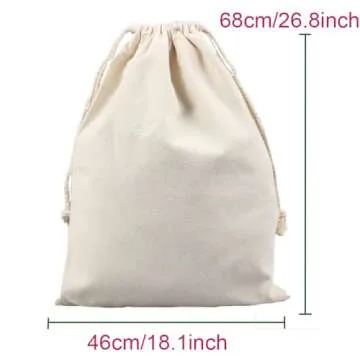 MTGHYARE Large Canvas Christmas Gift Bags 4 Pack