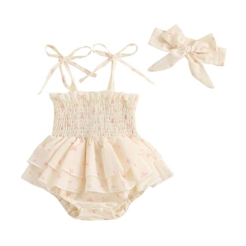 Adorable Infant Baby Girls Romper Dress for Summer