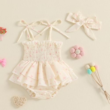 Adorable Infant Baby Girls Romper Dress for Summer