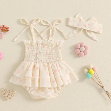 Adorable Infant Baby Girls Romper Dress for Summer