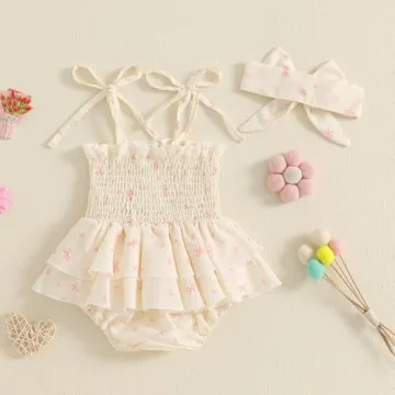 Adorable Infant Baby Girls Romper Dress for Summer