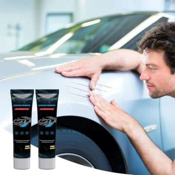 Huotwoe Car Scratch Remover,2025 Nano Sparkle Cloth Car Scratch Remover Cloth Upgrade, Multi-Purpose Nano Magic Cloth Easy to Repair Small Scratched Water Spots for All Car-Black