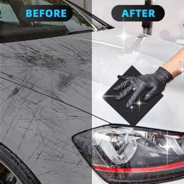 Huotwoe Car Scratch Remover,2025 Nano Sparkle Cloth Car Scratch Remover Cloth Upgrade, Multi-Purpose Nano Magic Cloth Easy to Repair Small Scratched Water Spots for All Car-Black