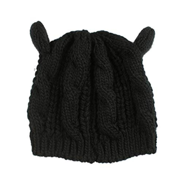 Ewanda Women Winter Wool Beanie with Cute Cat Ears