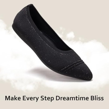 Frank Mully Women’s Pointed Toe Flats - Comfortable Work Shoes