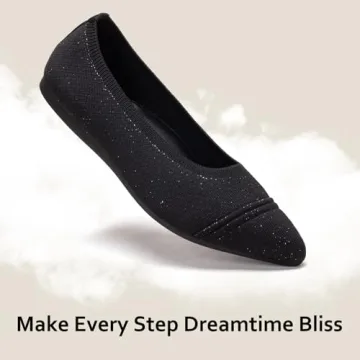 Frank Mully Women’s Pointed Toe Flats - Comfortable Work Shoes