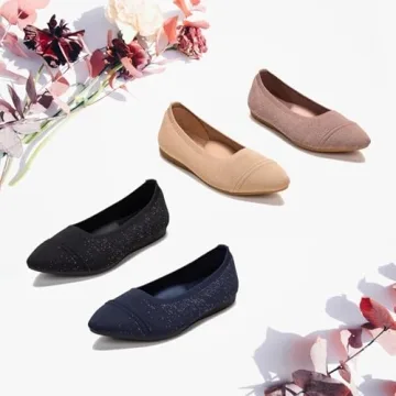 Frank Mully Women’s Pointed Toe Flats - Comfortable Work Shoes