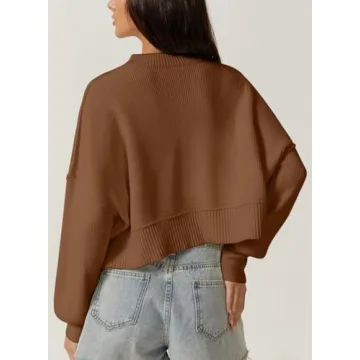 QINSEN Women's Cropped Sweater for Stylish Comfort
