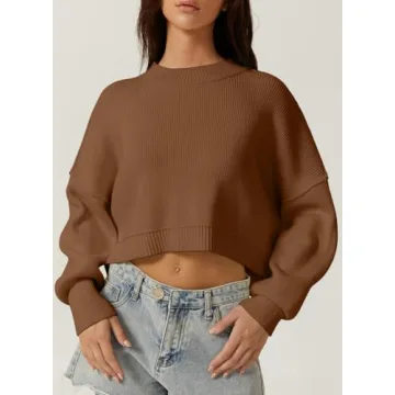 QINSEN Women's Cropped Sweater for Stylish Comfort