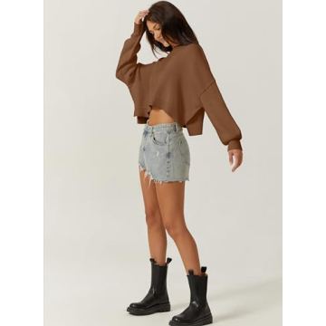 QINSEN Women's Cropped Sweater for Stylish Comfort