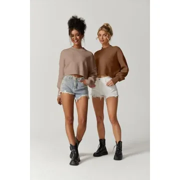 QINSEN Women's Cropped Sweater for Stylish Comfort