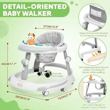 Musical Adjustable Baby Walker for 6-12 Months