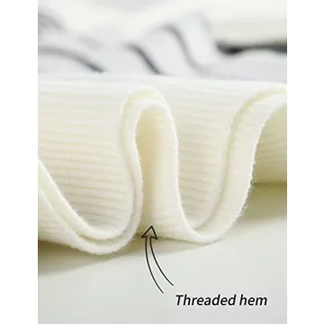 Gihuo Women's Stylish Striped Knit Pullover Shorts Set