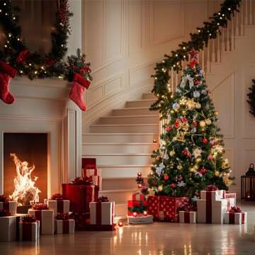 COMHOMA Christmas Tree Artificial 6.5ft Spruce Holiday Tree with 1,000 Branch Tips, Party Decoration...