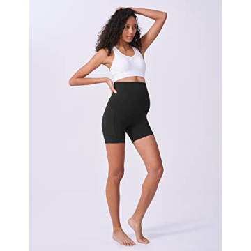 Comfortable POSHDIVAH Maternity Shorts for Active Moms