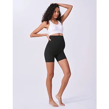 Comfortable POSHDIVAH Maternity Shorts for Active Moms