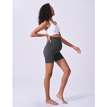 Comfortable POSHDIVAH Maternity Shorts for Active Moms