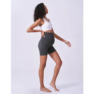 Comfortable POSHDIVAH Maternity Shorts for Active Moms