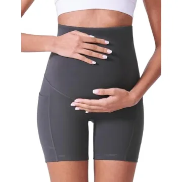 Comfortable POSHDIVAH Maternity Shorts for Active Moms