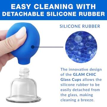 Glass Facial Cupping Set (4 Cups) Cupping Therapy for Face Eyes Lips