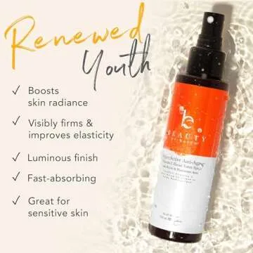 Vitamin C Face Toner - USA Made with Natural & Organic Ingredients, Alcohol-Free Skin Brightening Facial Toner for Sensitive and Aging Skin, Pore Minimizing Face Mist for Women and Men