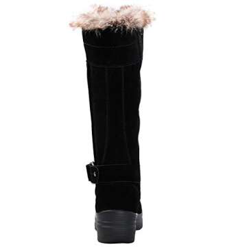 GLOBALWIN Women's Knee-High Boots Black Winter Boots For Women 8.5M