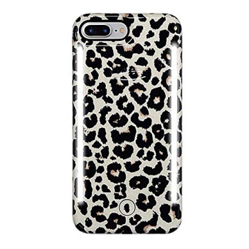 LuMee Duo Phone Case, Leopard Glitter | Front & Back LED Lighting, Variable Dimmer | Shock Absorptio...