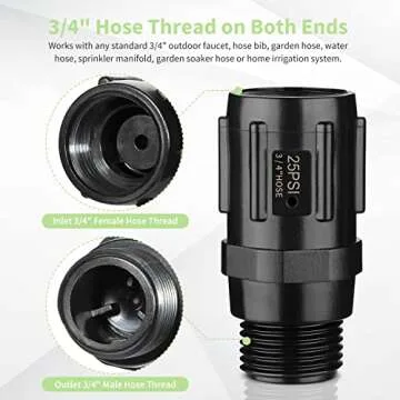 Moistenland 25 PSI Pressure Regulator for Drip Irrigation