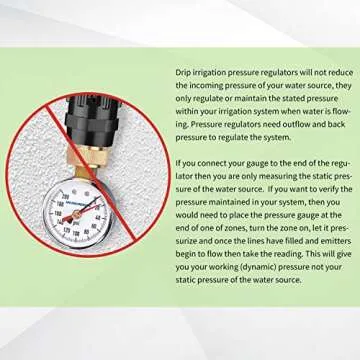 Moistenland 25 PSI Pressure Regulator for Drip Irrigation