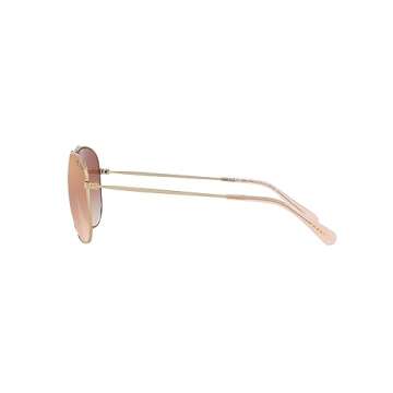 Coach HC7079 Sunglasses, Light Gold/Rose Gold Gradient Mirrored, 58 mm