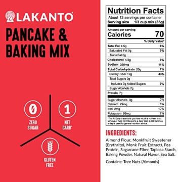 Lakanto Sugar Free Pancake Mix - Keto Friendly and Delicious