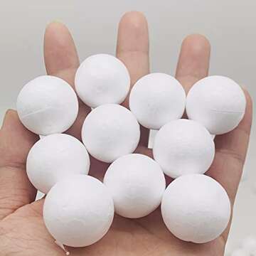Crafjie Craft Foam Balls 80-Pack for DIY Projects