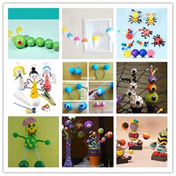 Crafjie Craft Foam Balls 80-Pack for DIY Projects