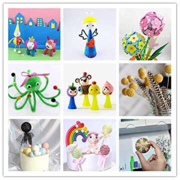 Crafjie Craft Foam Balls 80-Pack for DIY Projects